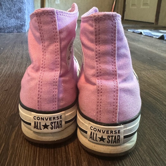 Pink/purple platform converse size 4y 6w - Picture 4 of 6